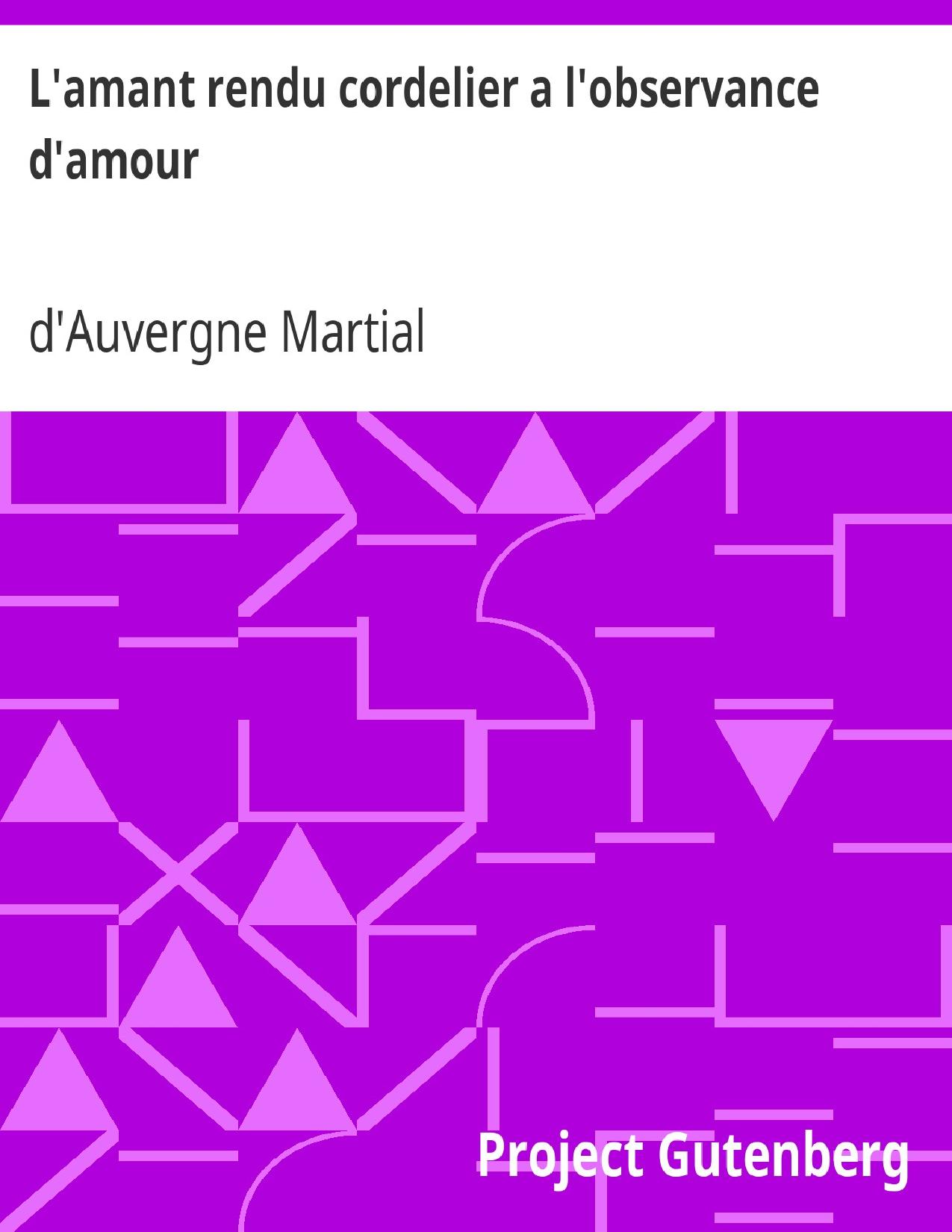 Lamant Rendu Cordelier A Lobservance Damour