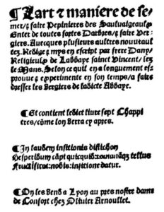 Lart Et Maniere De Semer