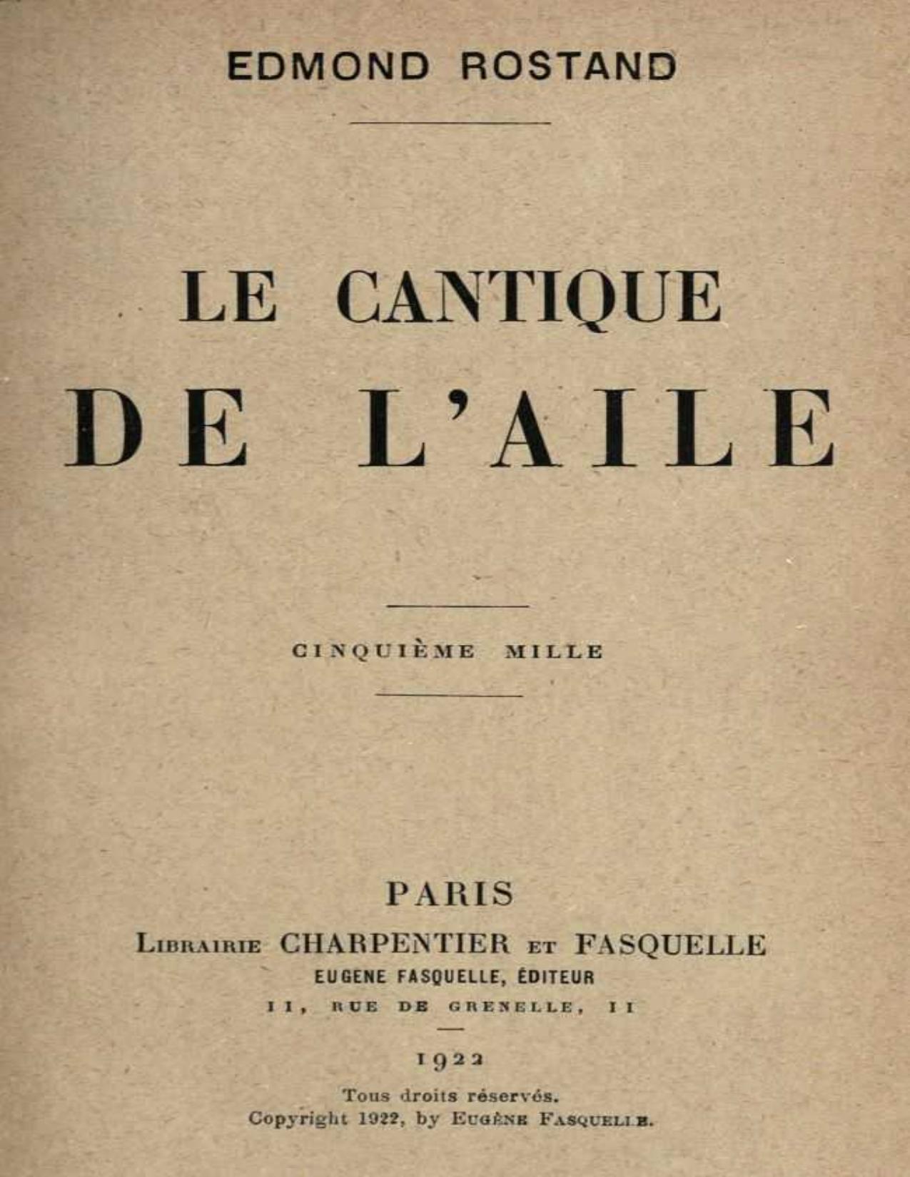 Le Cantique De LAile