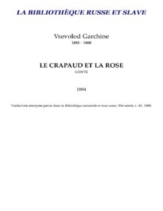 Le Crapaud Et La Rose