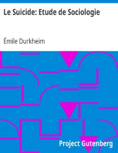 Le Suicide Etude De Sociologie