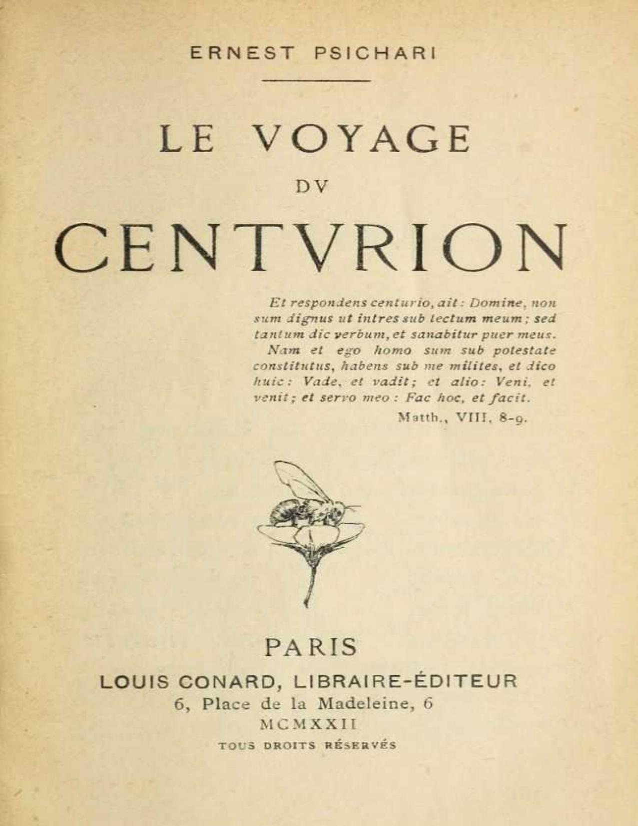 Le Voyage Du Centurion