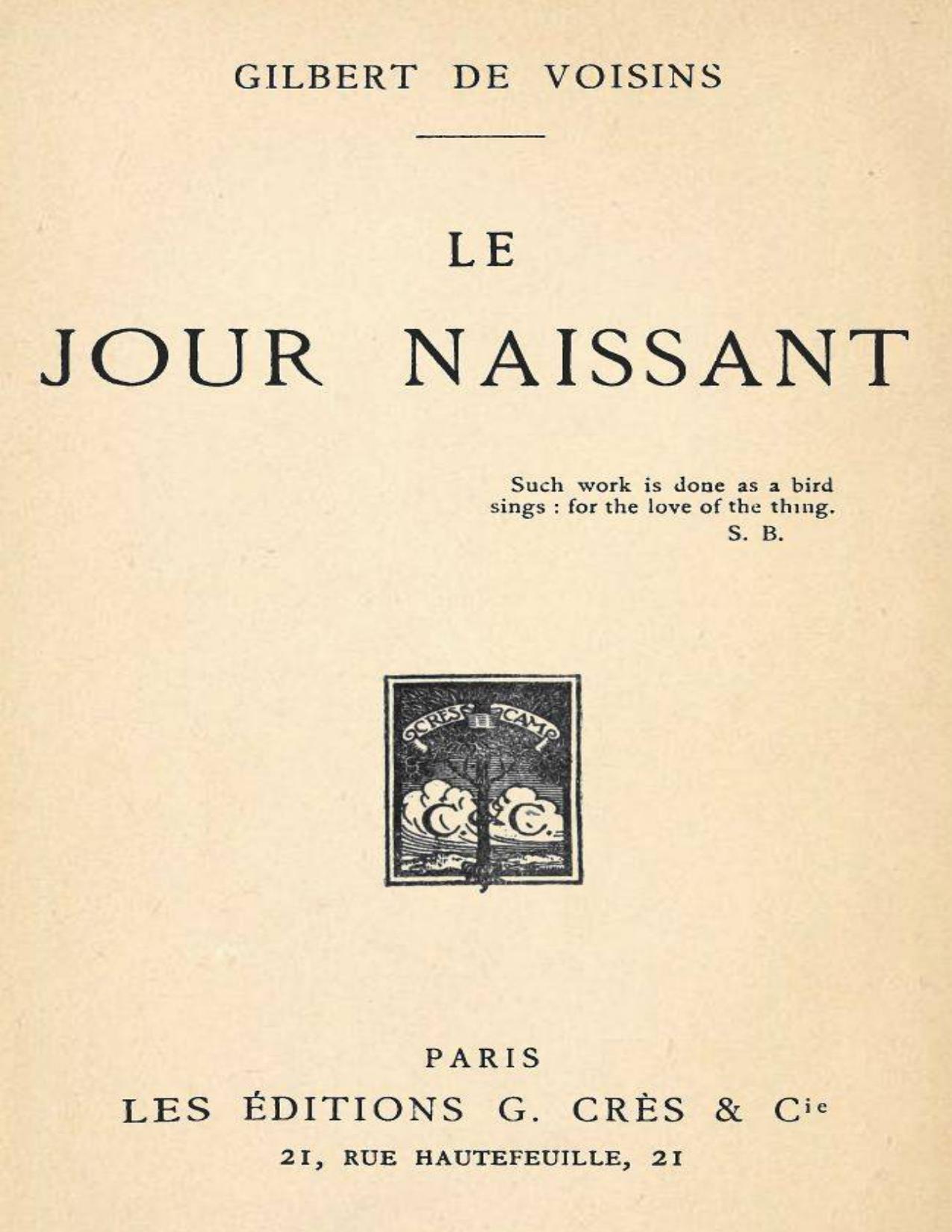 Le Jour Naissant