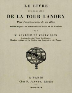 Le livre du chevalier de La Tour Landry pour l’enseignement de ses filles by Geoffroy de La Tour Landry, book cover