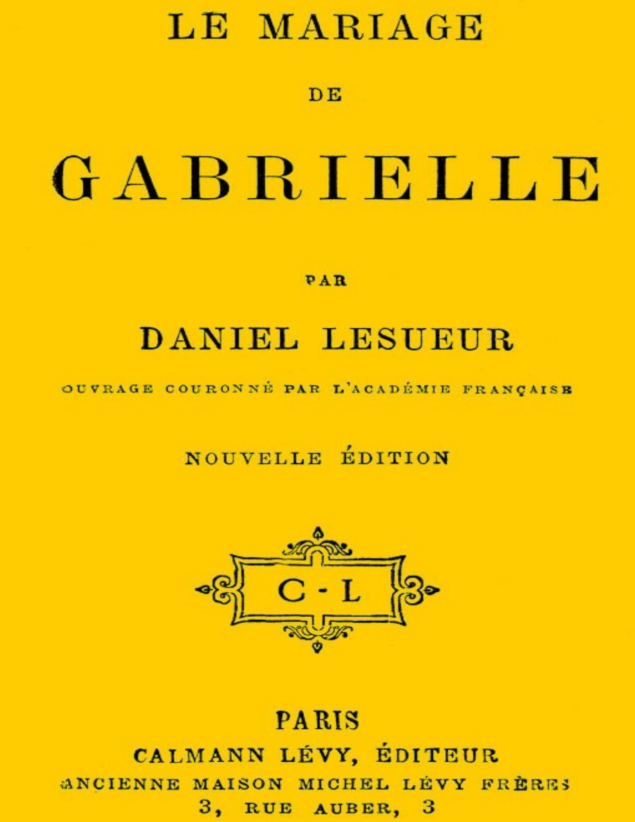 Le Mariage De Gabrielle