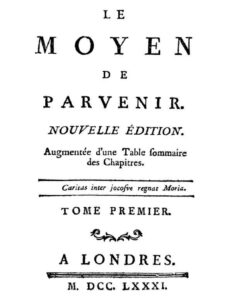 Le Moyen De Parvenir Tome 13