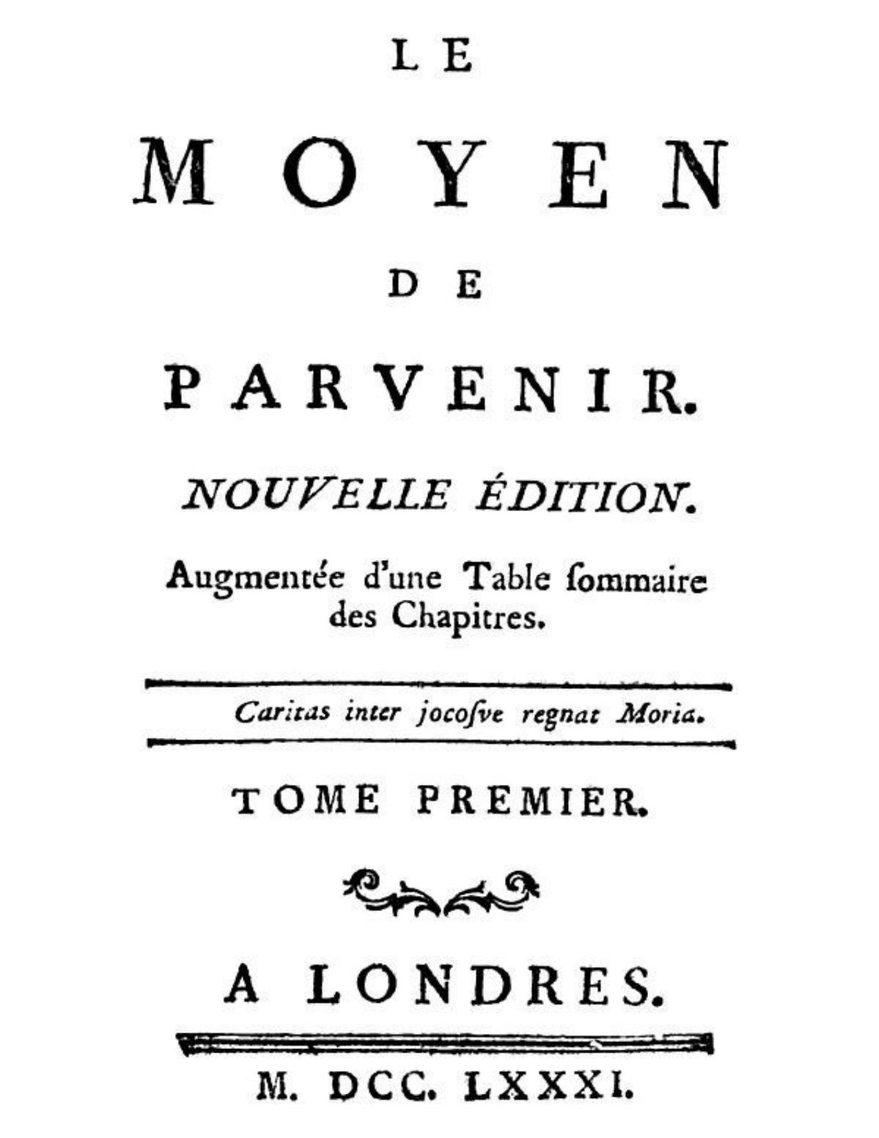 Le Moyen De Parvenir Tome 13
