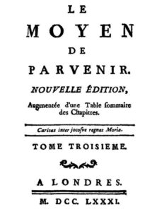 Le Moyen De Parvenir Tome 33