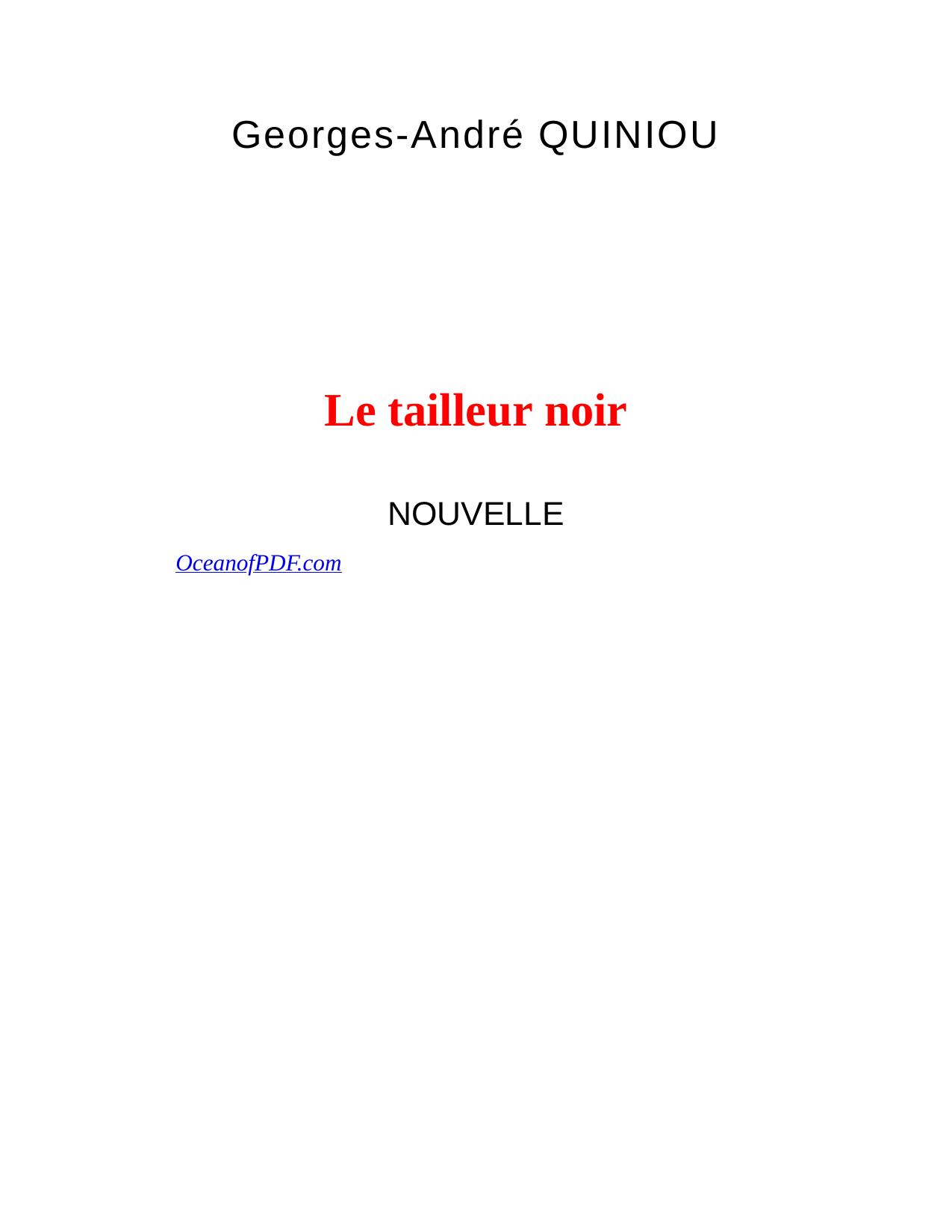 Le Tailleur Noir