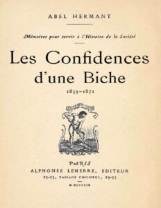 Les Confidences d&rsquo;une Biche, 1859-1871, couverture du livre