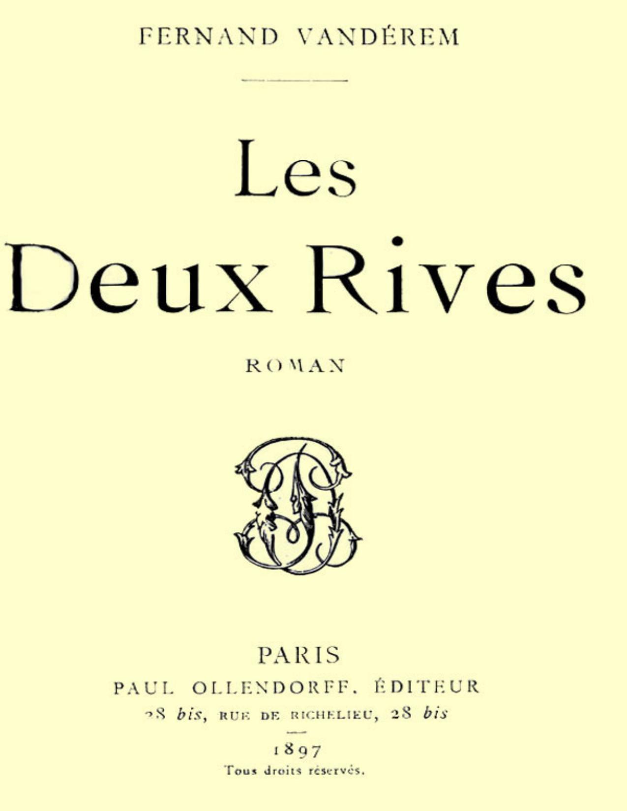 Les Deux Rives Roman