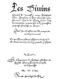 Les Divins Oracles De Zoroastre Ancien Philosophe Grec Int