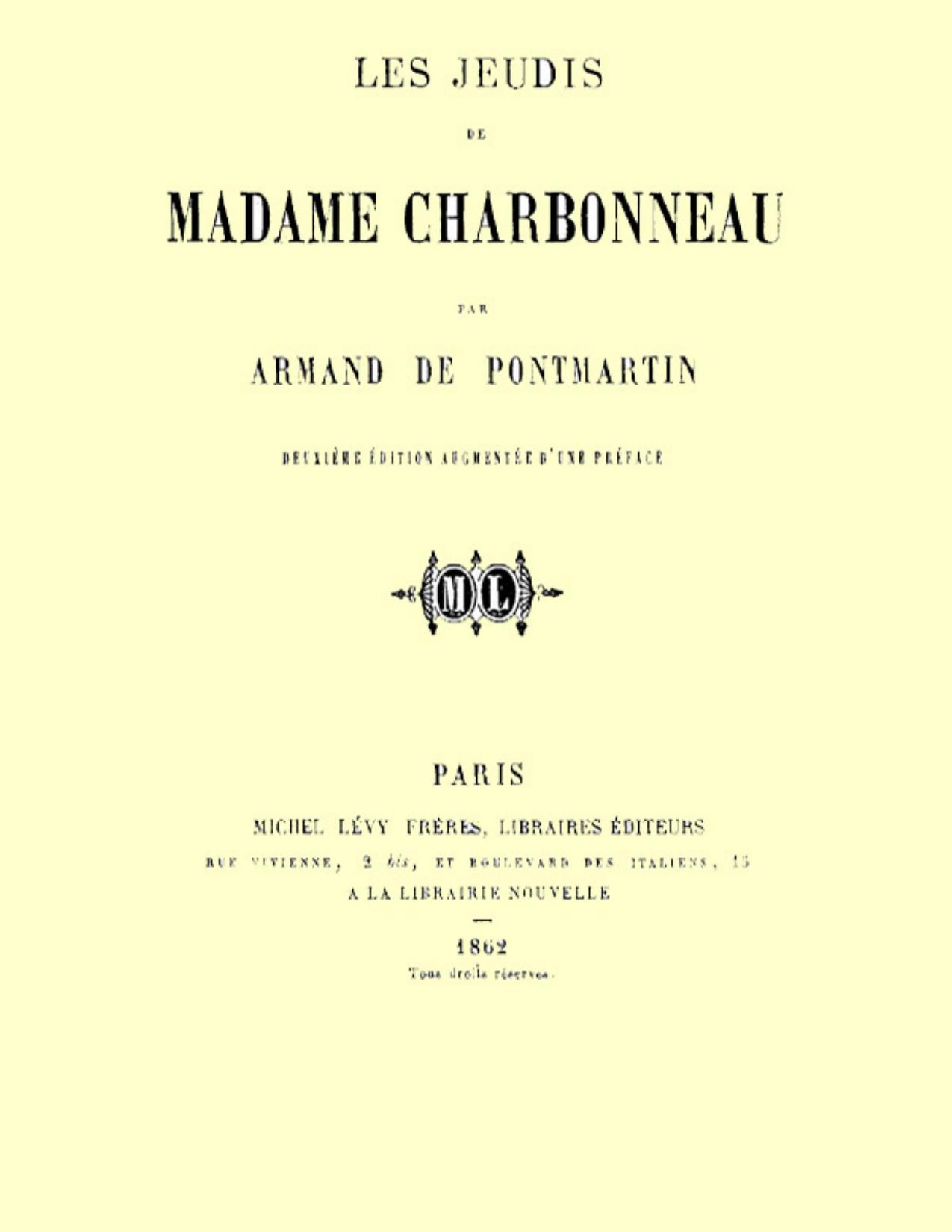 Les Jeudis De Madame Charbonneau
