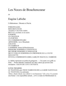 Les Noces De Bouchencoeur