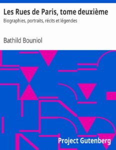 Les Rues De Paris Tome Deuxieme Biographies Portraits R
