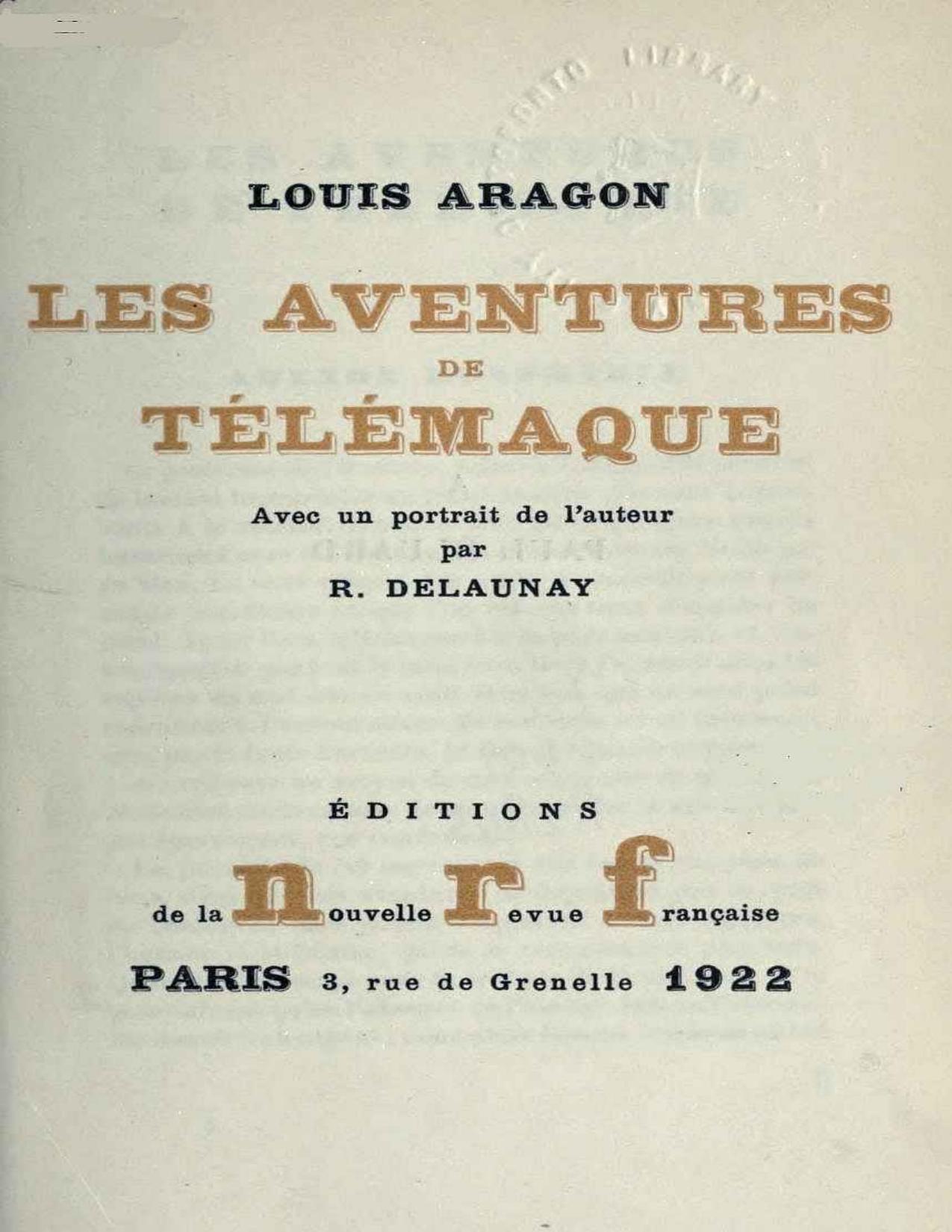 Les Aventures De Telemaque