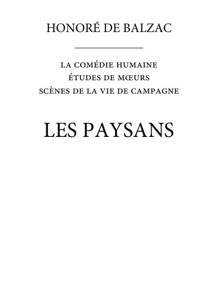 Les Paysans