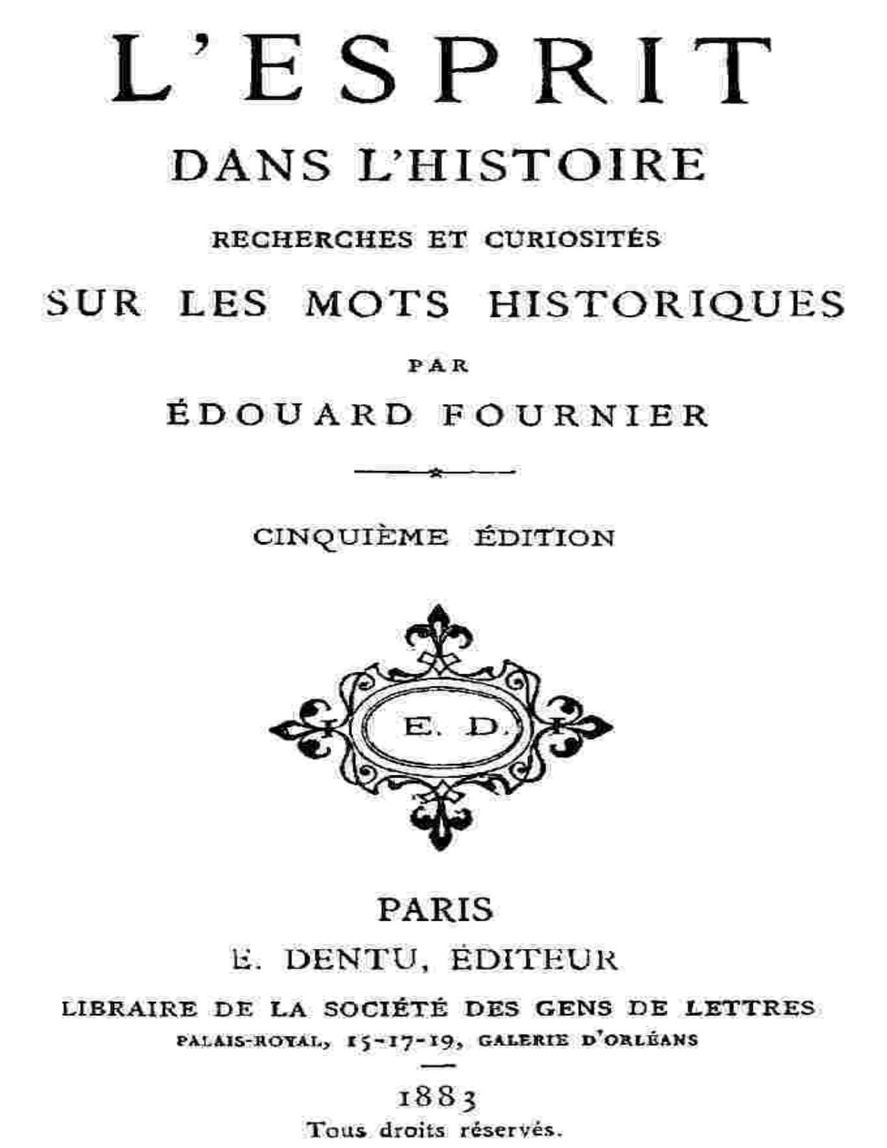 Lesprit Dans Lhistoire Recherches Et Curiosites Sur Les M