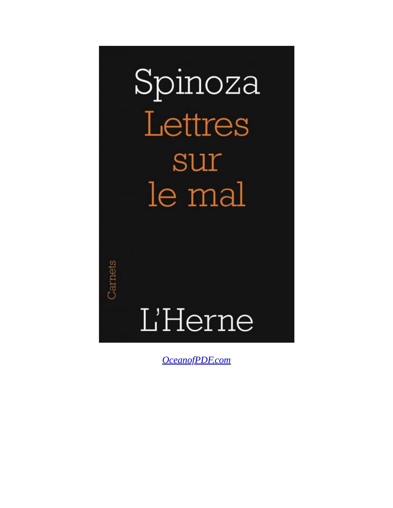 Lettres Sur Le Mal