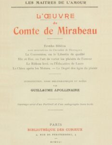 Loeuvre Du Comte De Mirabeau