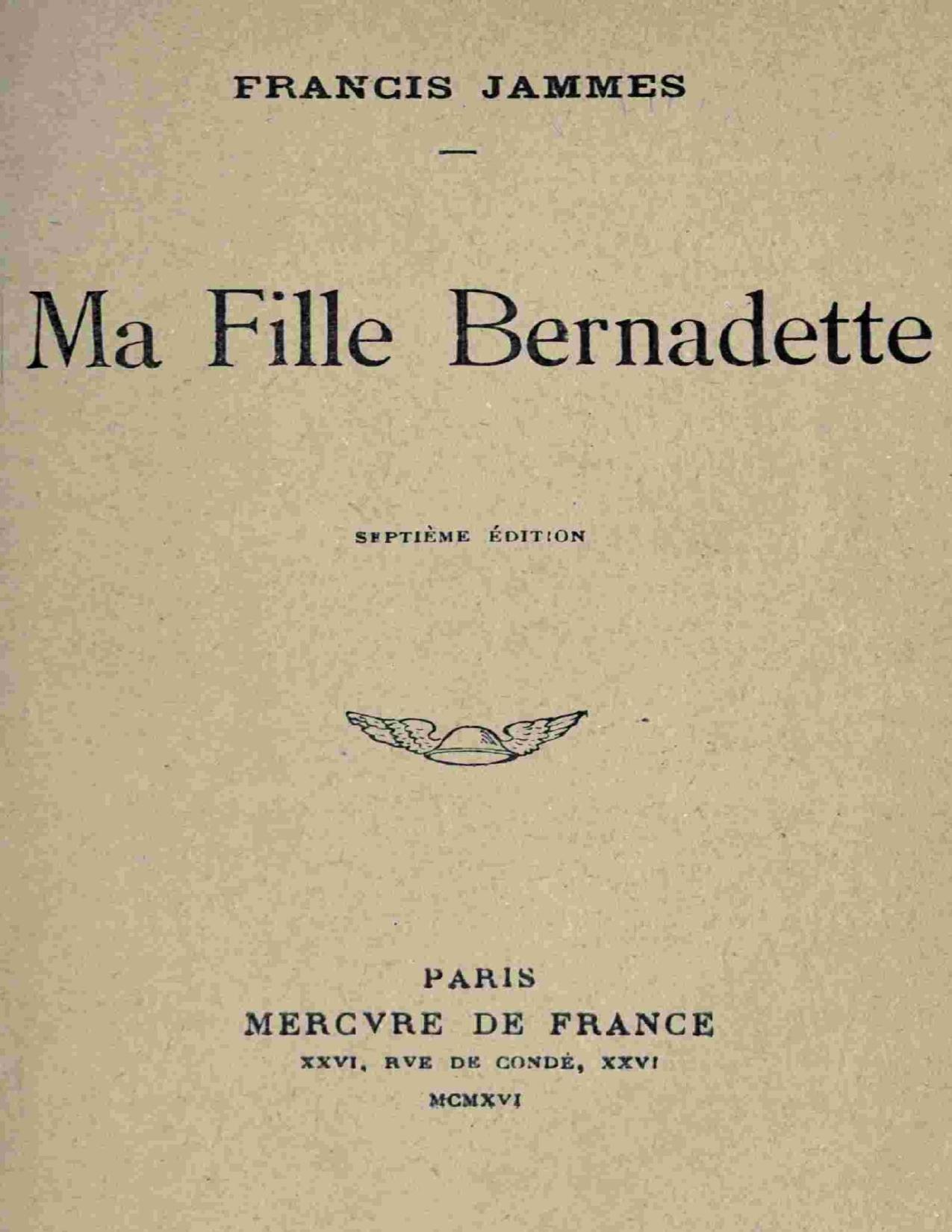 Ma Fille Bernadette