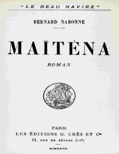 Maïténa, couverture du livre