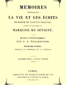 Memoires Touchant La Vie Et Les Ecrits De Marie De Rabutin C