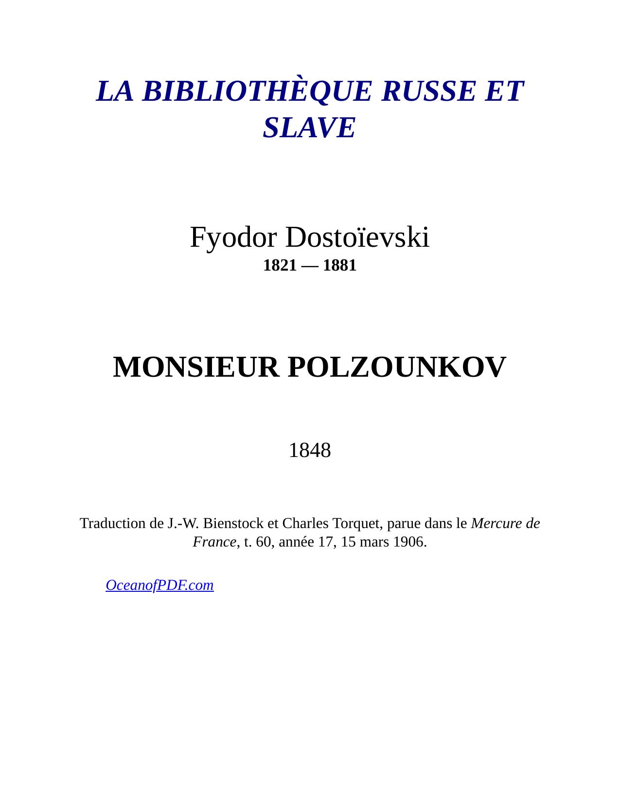 Monsieur Polzounkov