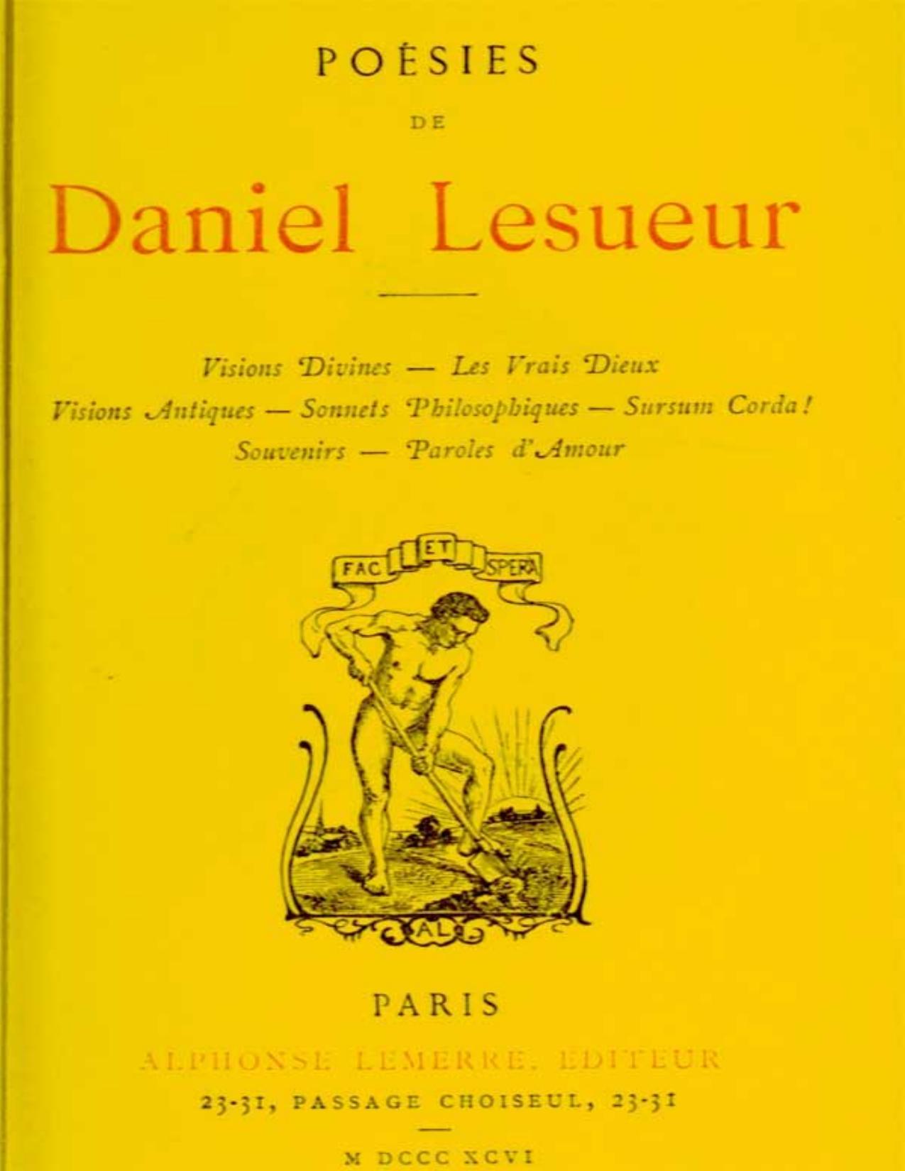 Poesies De Daniel Lesueur