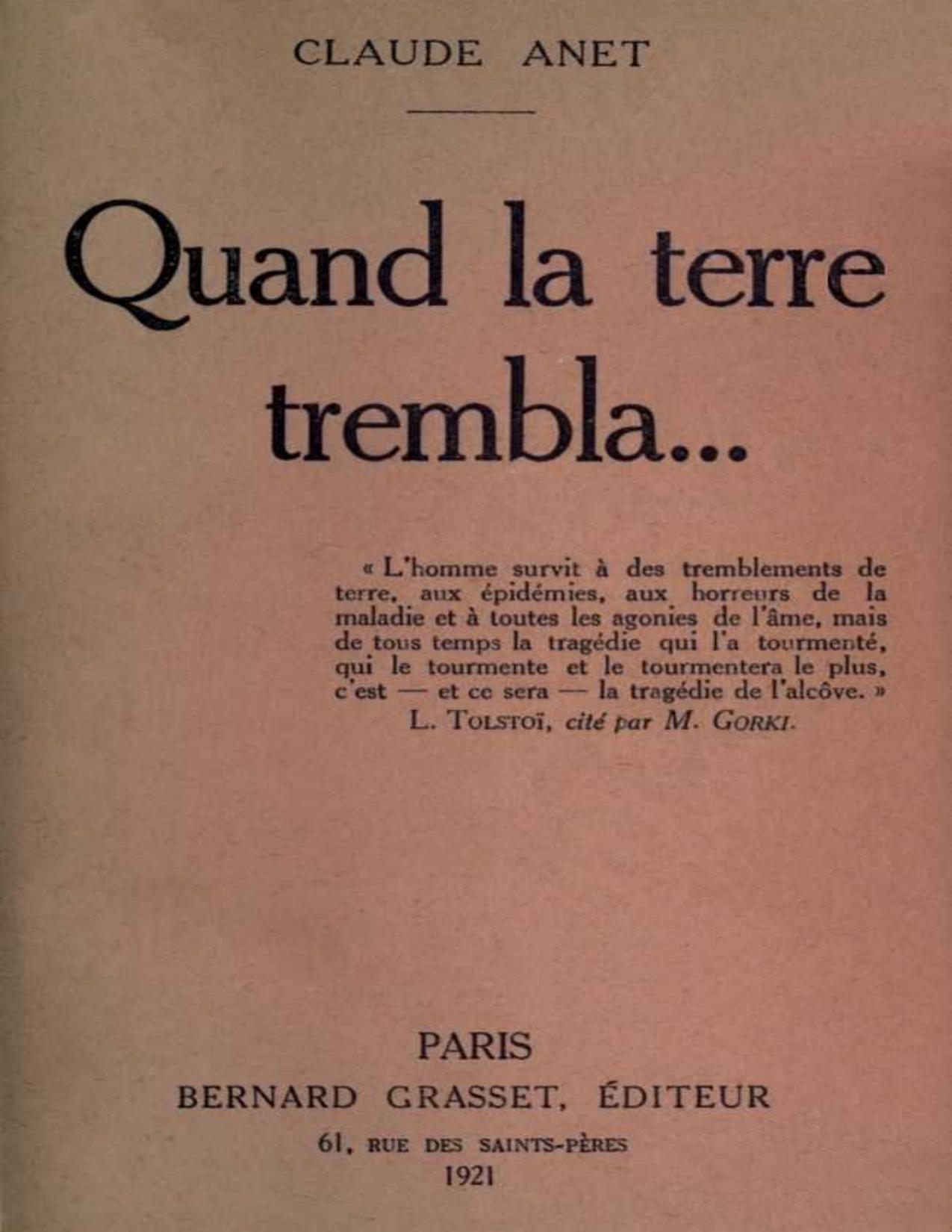 Quand La Terre Trembla
