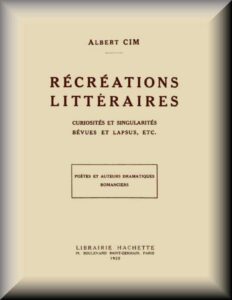 Recreations Litteraires Curiosites Et Singularites Bevues