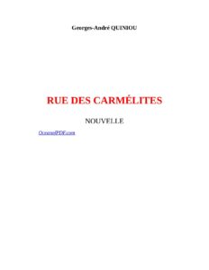 Rue Des Carmelites