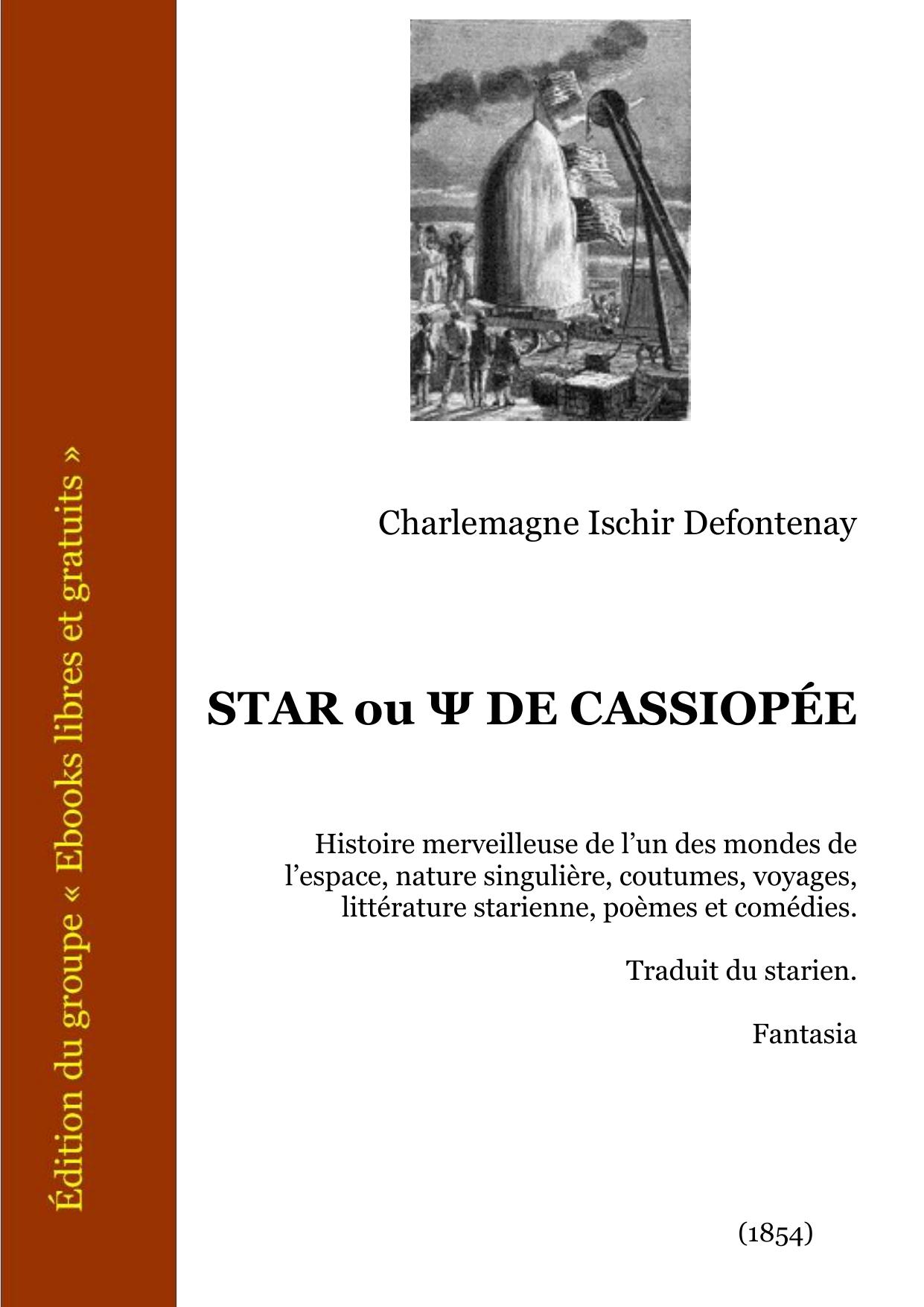 Star ou Ψ de Cassiopée de Charlemagne Ischir Defontenay, couverture du livre