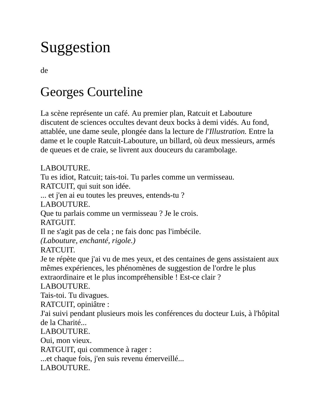 Suggestion