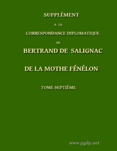 Supplement A La Correspondance Diplomatique De Bertrand De S