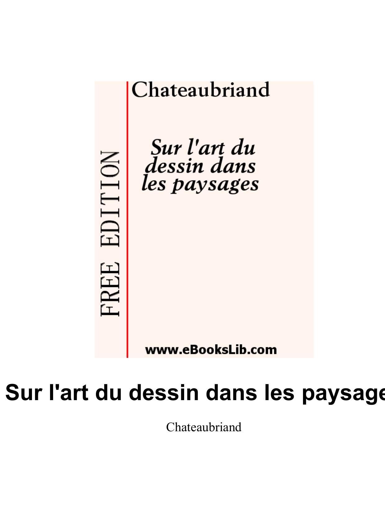Sur Lart Du Dessin Dans Les Paysages