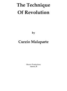 Technique du cou by Curzio Malaparte, book cover