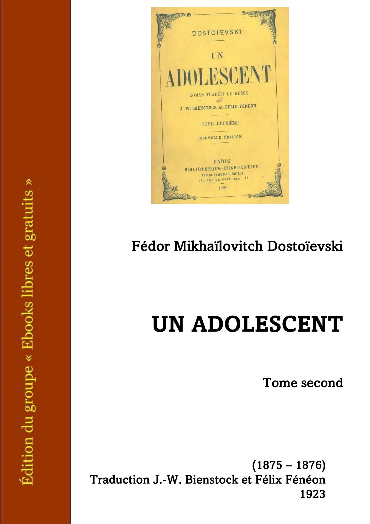 Un Adolescent Tome II