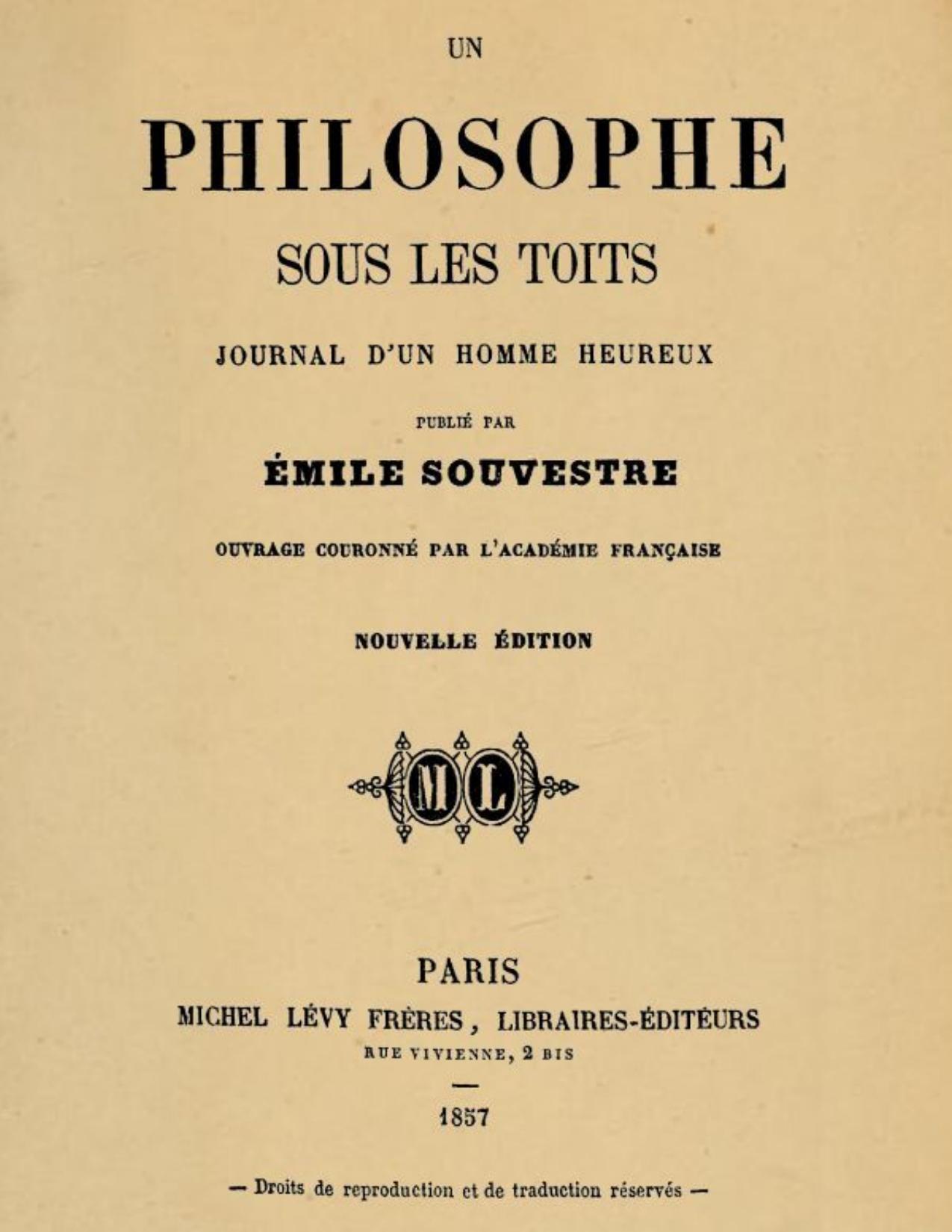 Un Philosophe Sous Les Toits