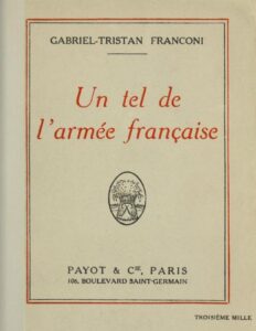 Un tel de l’armée française by Gabriel Tristan Franconi, book cover