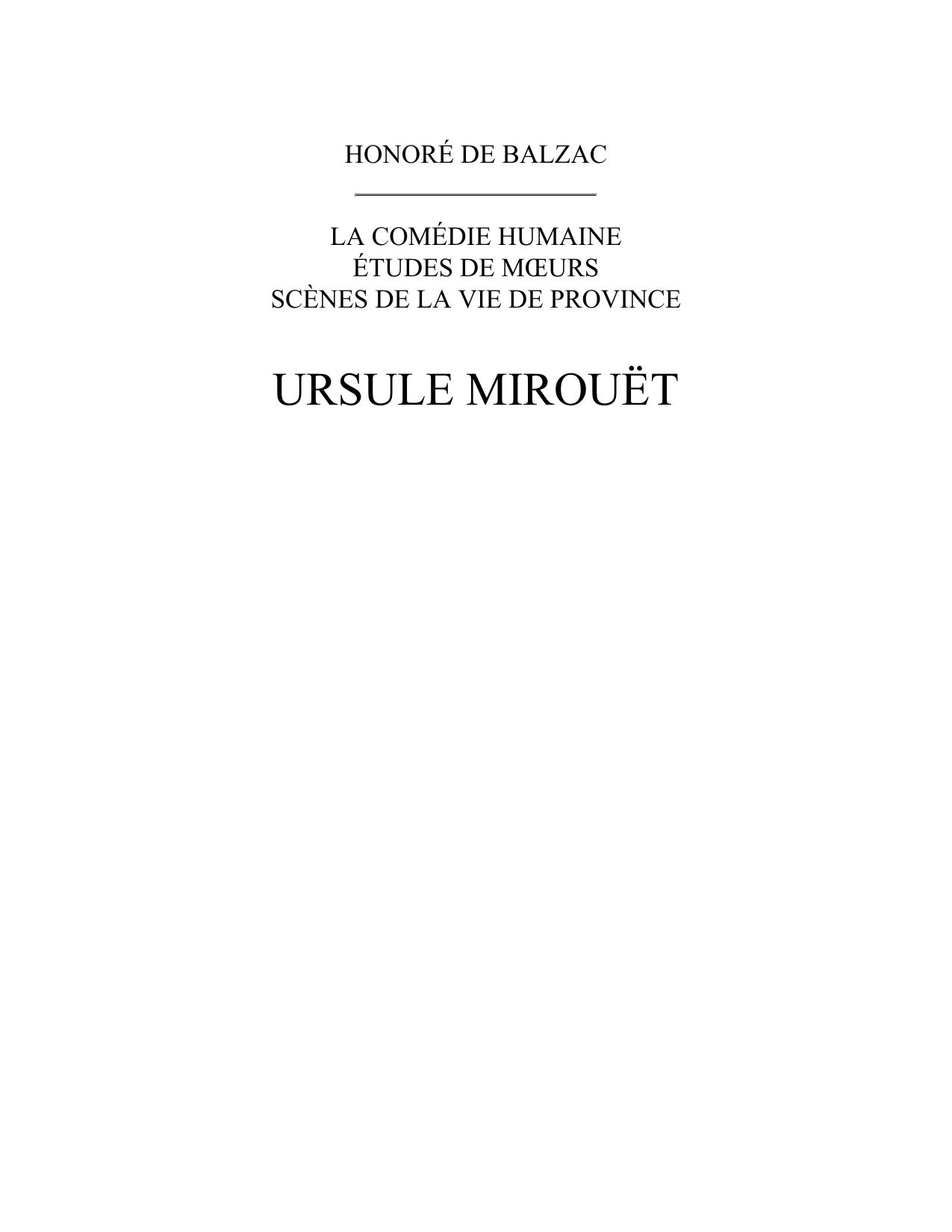 Ursule Mirouet