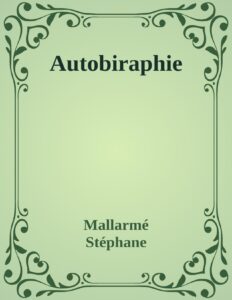 Autobiraphie, couverture du livre