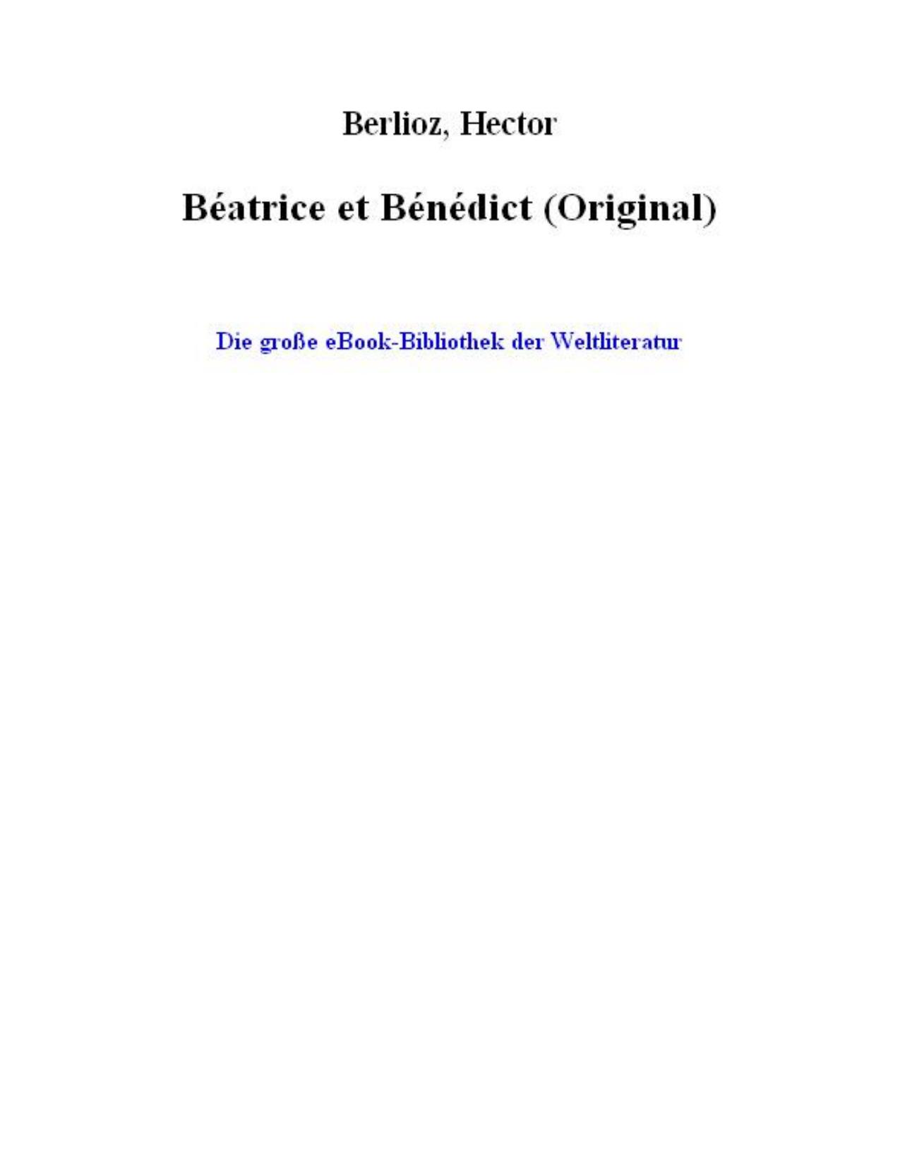 Beatrice Et Benedict Original
