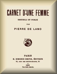 Carnet d’une femme by Pierre de Lano, book cover
