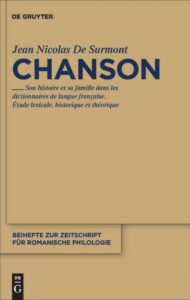 Chanson by Jean-Nicolas. De Surmont, book cover