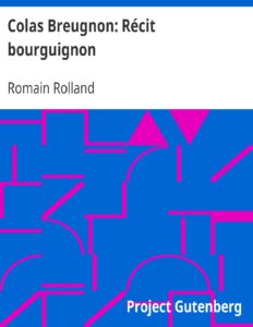 Colas Breugnon: Récit bourguignon, couverture du livre