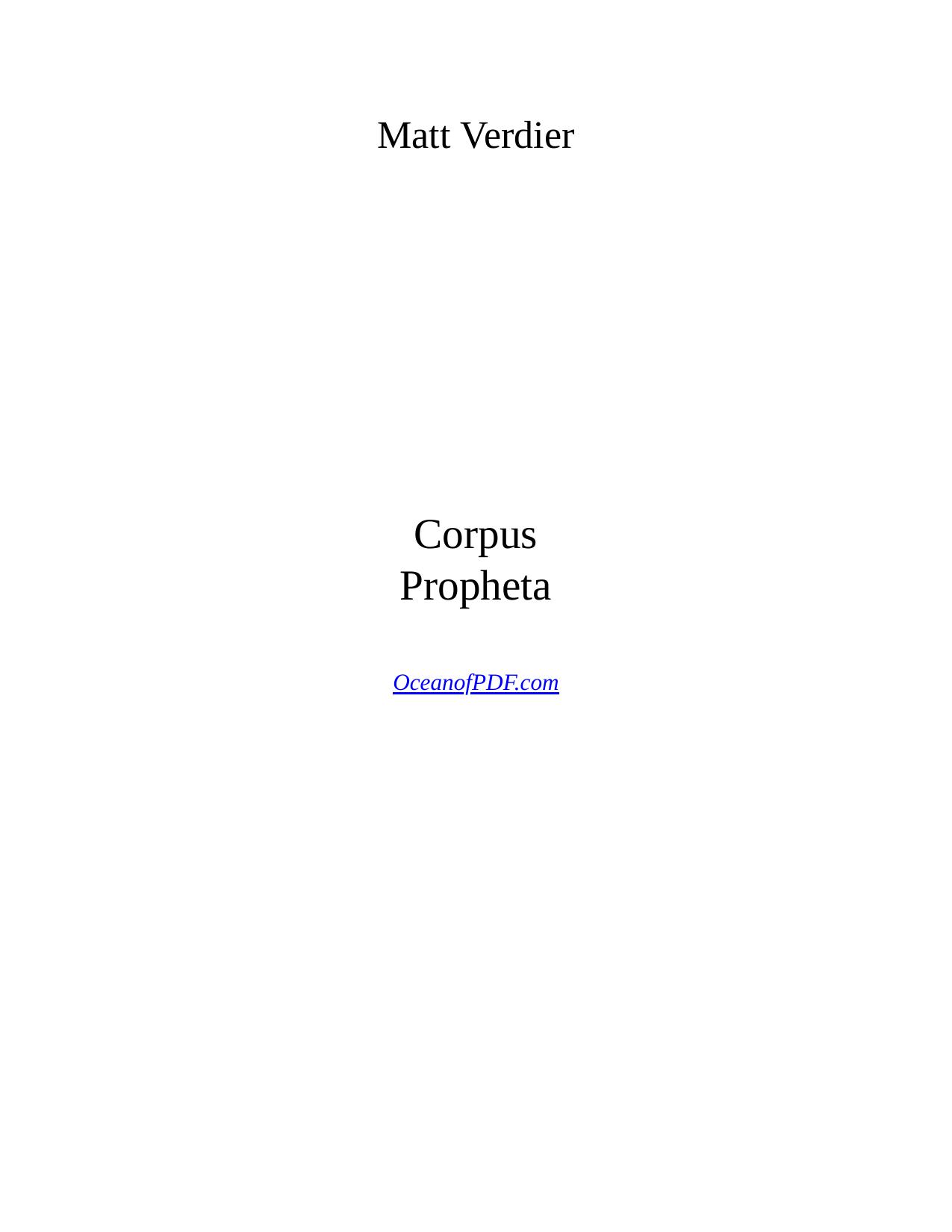 Corpus Propheta