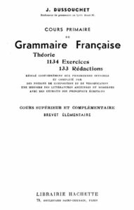 Cour primaire de Grammaire française by J. Dussouchet, book cover