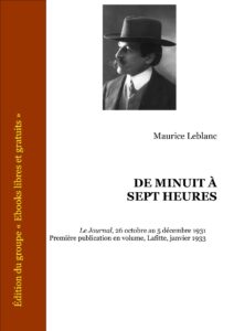De minuit à sept heures, couverture du livre