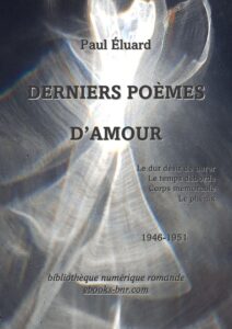 Derniers poèmes d’amour, couverture du livre